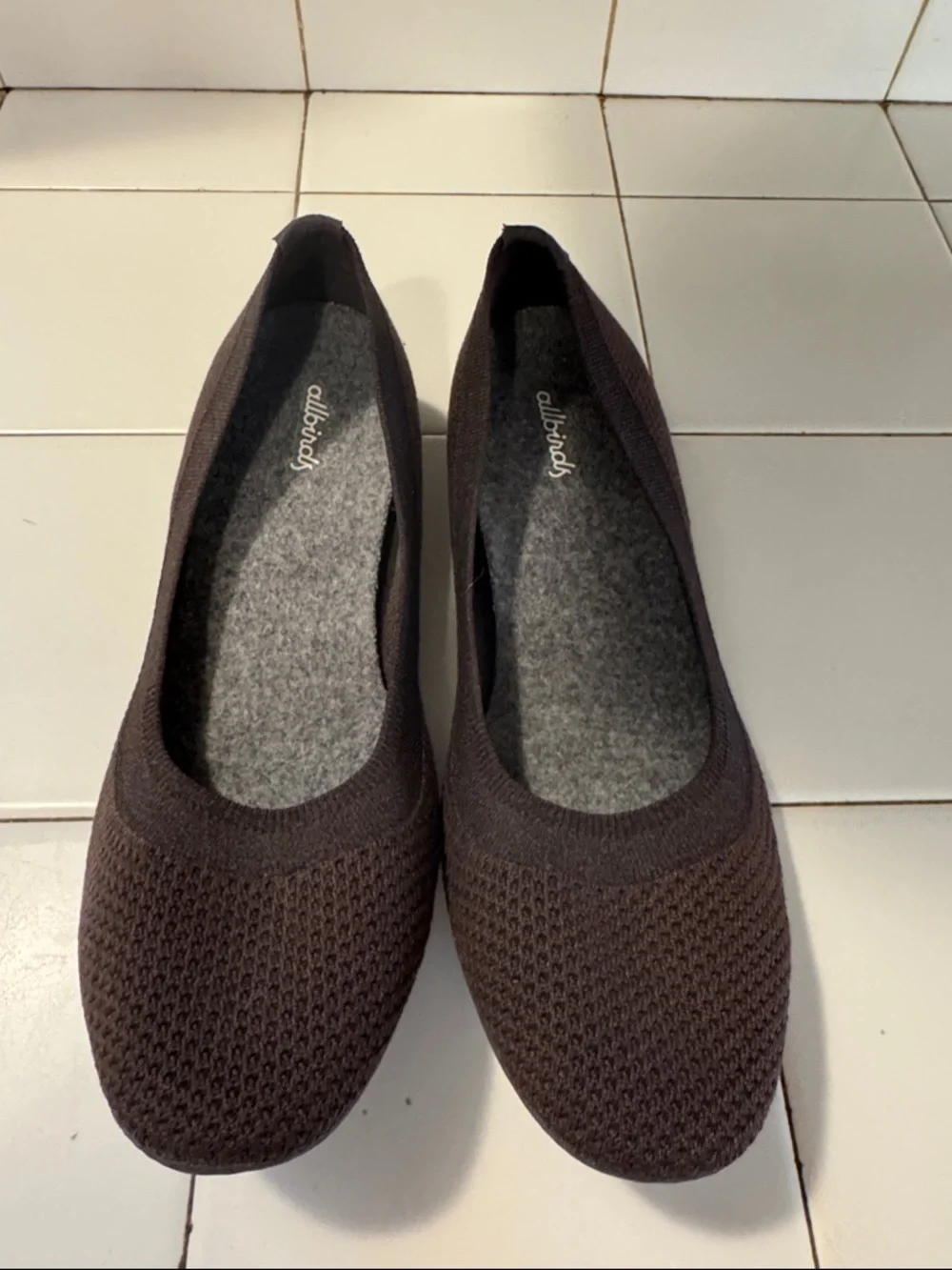 allbirds Tree Breezers Women's Cocoa Brown Knit Ballet Flats Lightweight Size 11